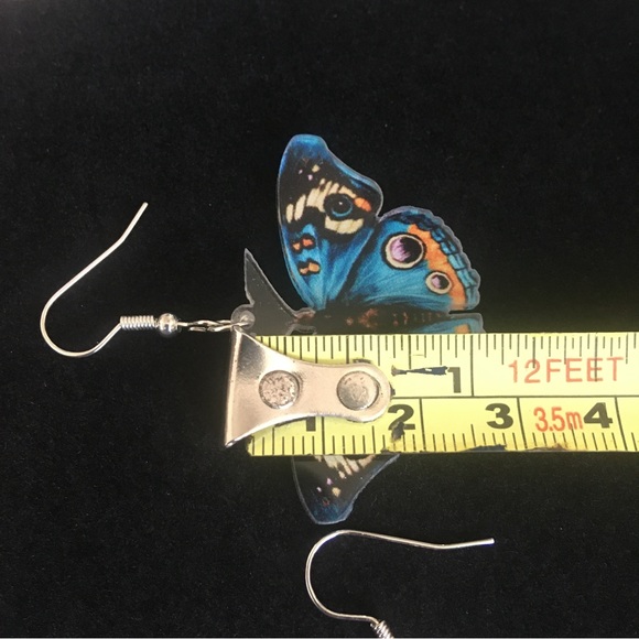 Moth Acrylic Dangle Earrings - Picture 7 of 9